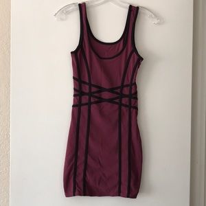 Guess purple bodycon dress size XS